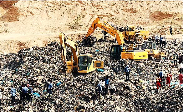 دفن ۷۰۰ تن زباله ساکنان قم در سایت البرز