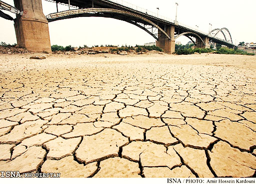 رودخانه زهره در خوزستان کاملا خشک شده است